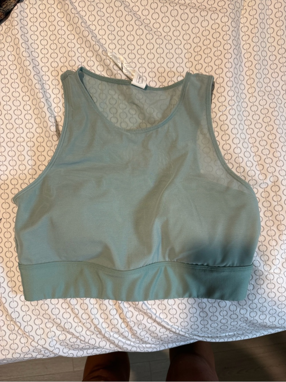 ALO Yoga High-Neck Seamless Sport Bra in Sage